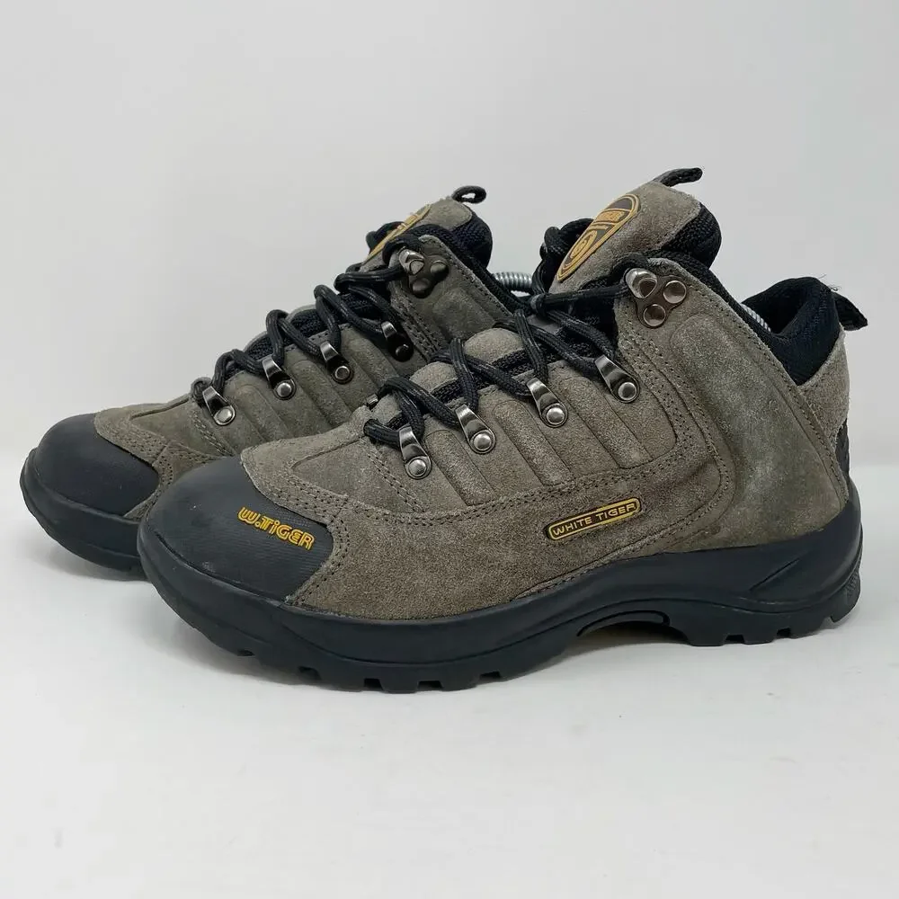 White Tiger Suede High Top Hiking Boots Youth Size 5